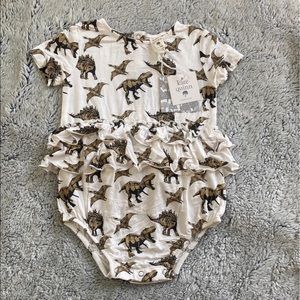 Kate Quinn double ruffle dinosaur bubble